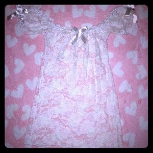 🦄5for10 lace slip with bows